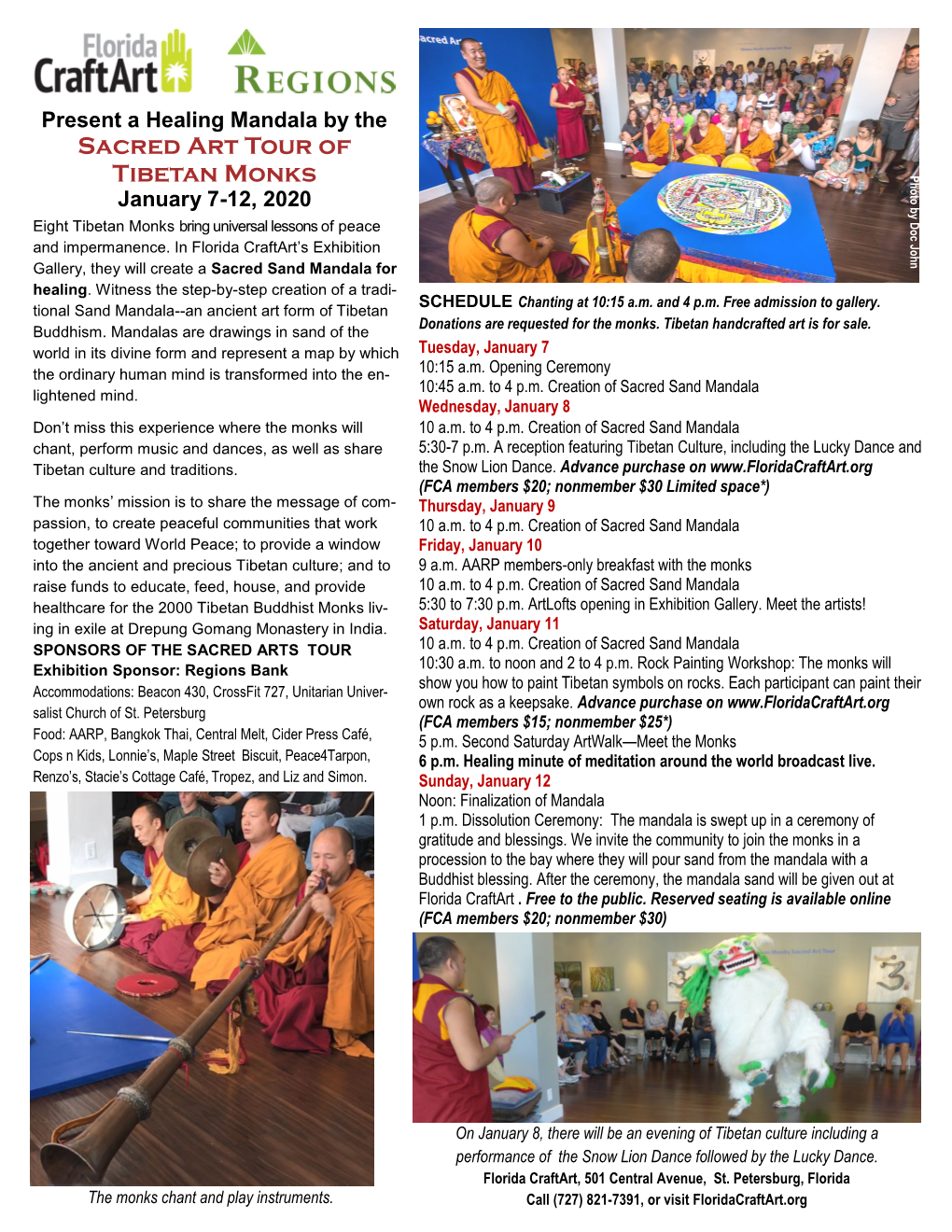 Sacred Art Tour of Tibetan Monks