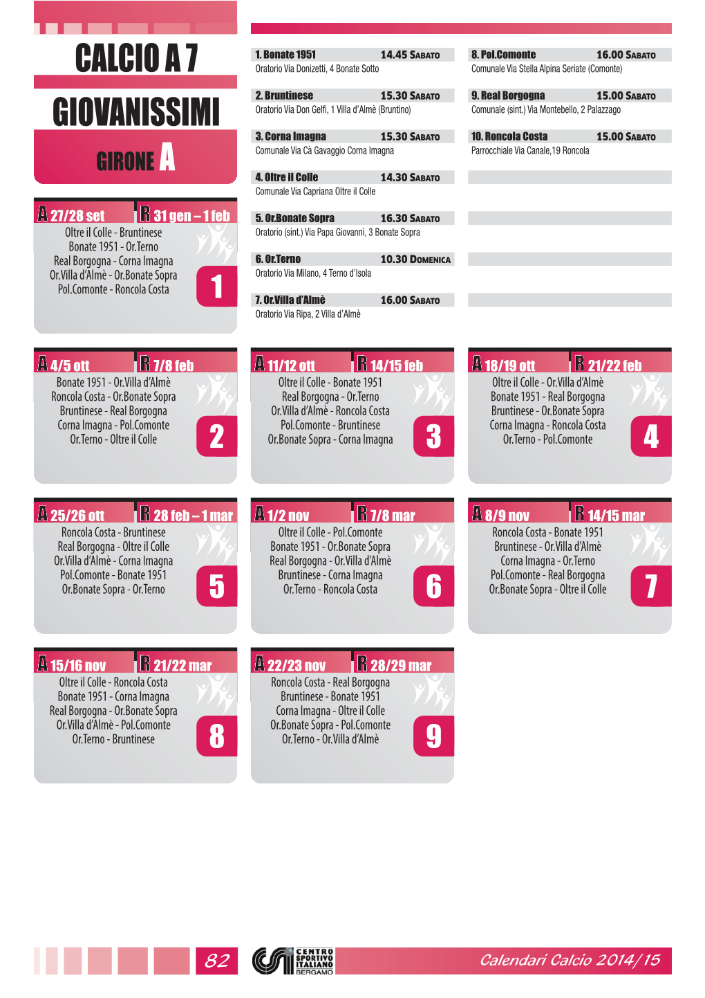 Calendari Calcio 2014 15 Rev4 No Resp:Layout 1.Qxd