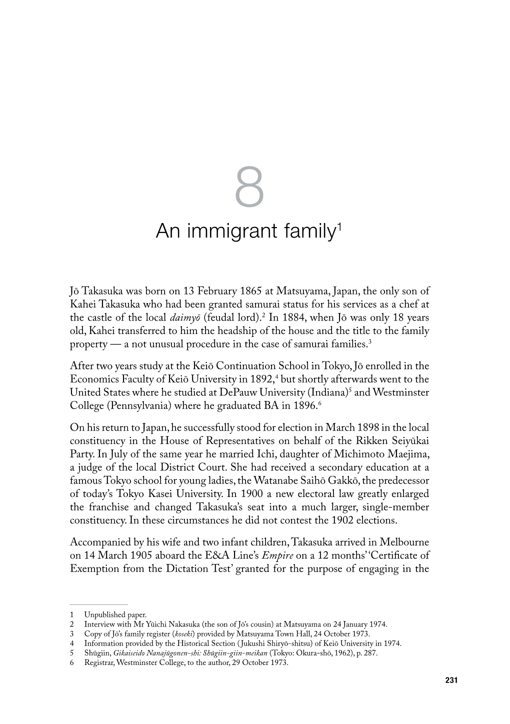 An Immigrant Family1