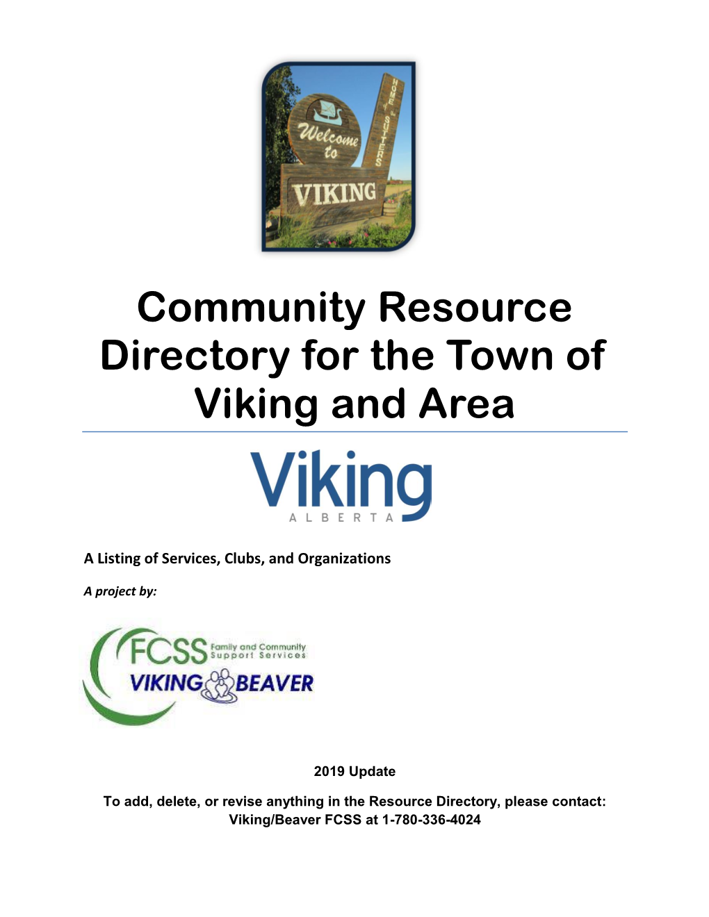 Community Resource Directory for the Town of Viking and Area