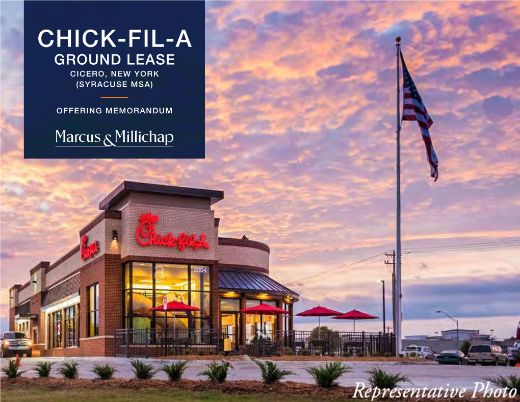 Chick-Fil-A Ground Lease Cicero, New York (Syracuse Msa)