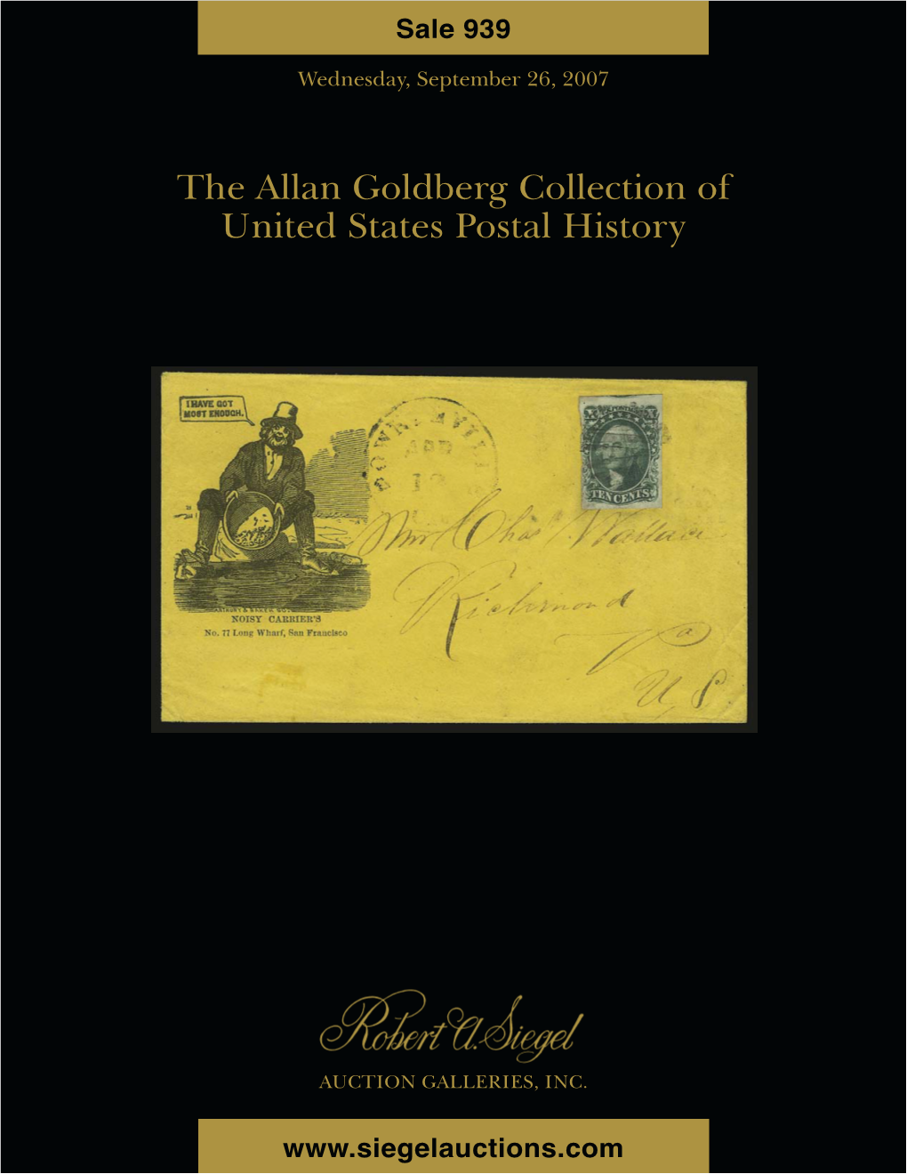 939-The Allan Goldberg Collection of U.S. Postal History