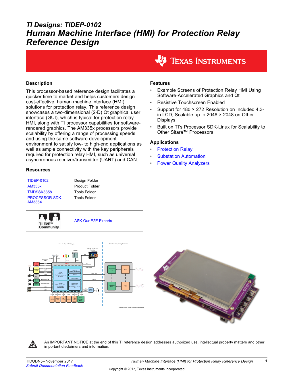 Human Machine Interface (HMI) for Protection Relay Reference Design