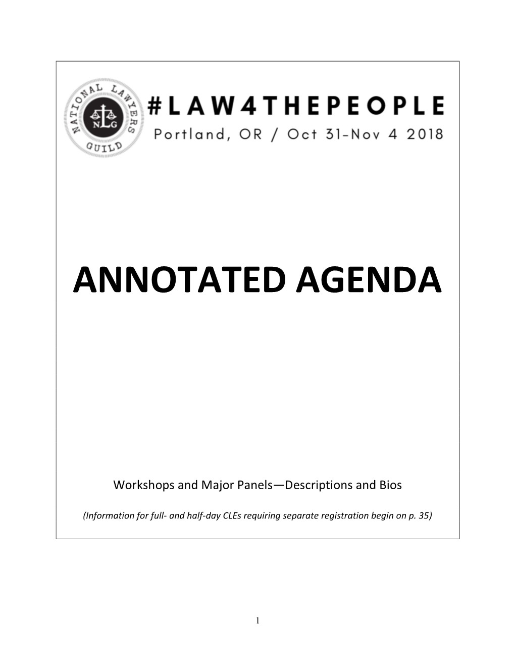 Annotated Agenda