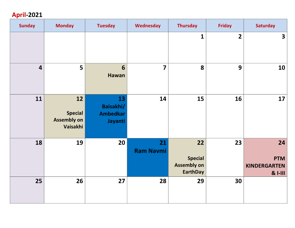 School Calendar