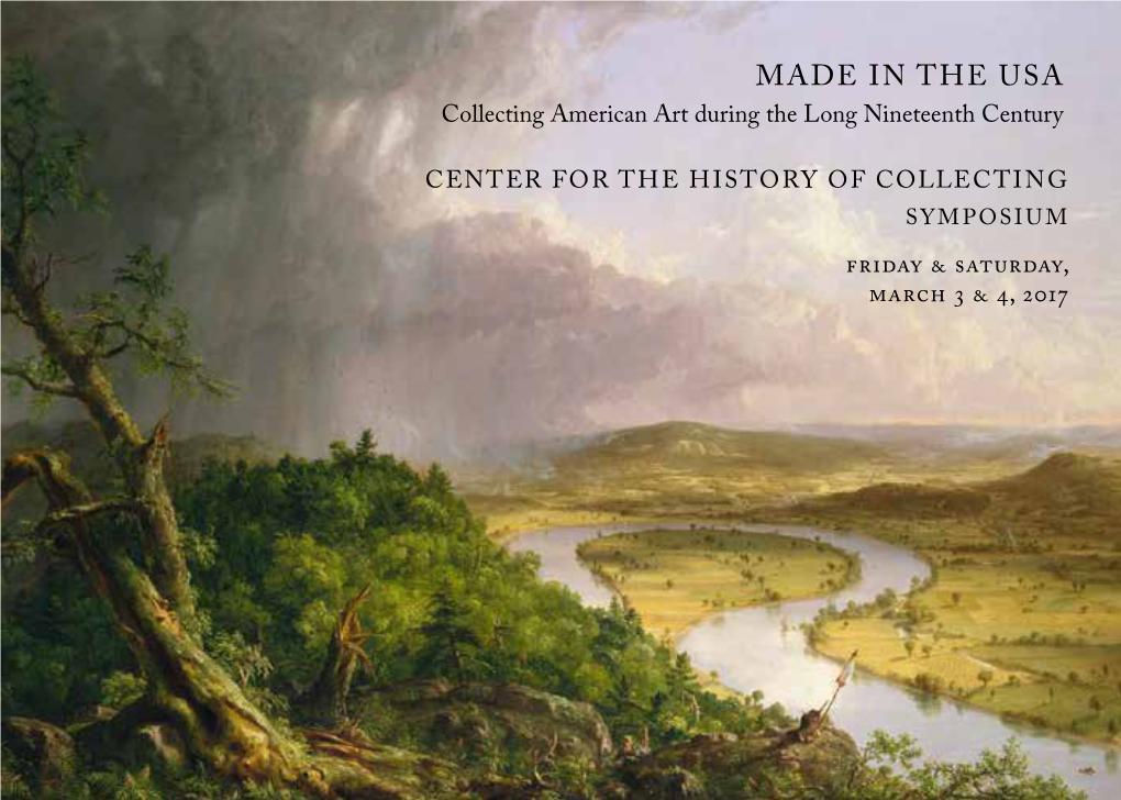 MADE in the USA Collecting American Art During the Long Nineteenth Century