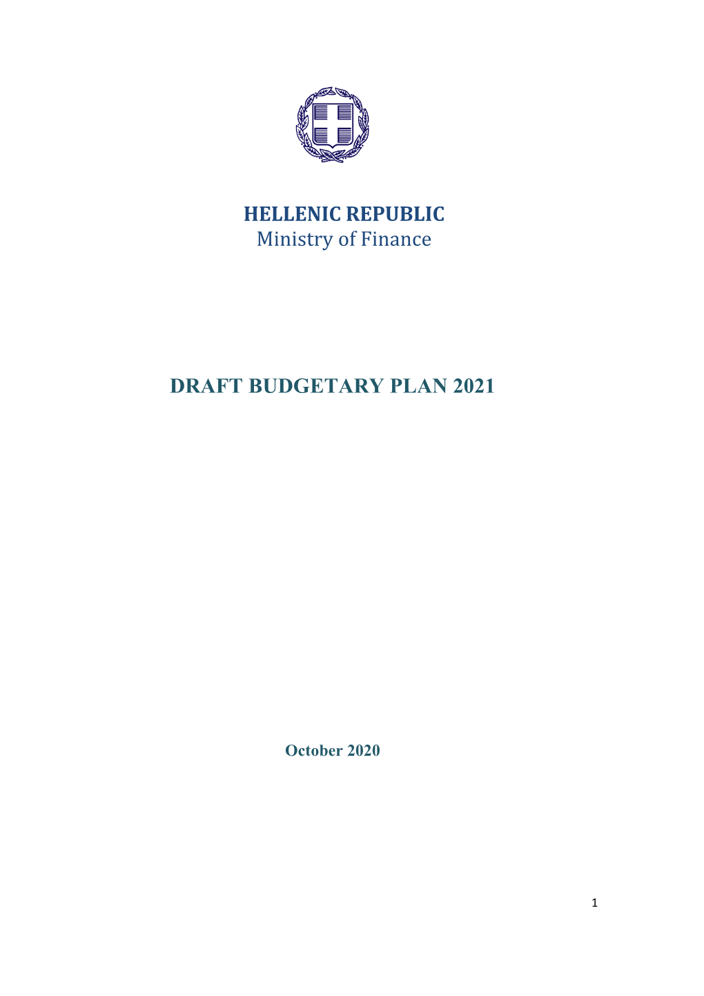 Draft Budgetary Plan 2021