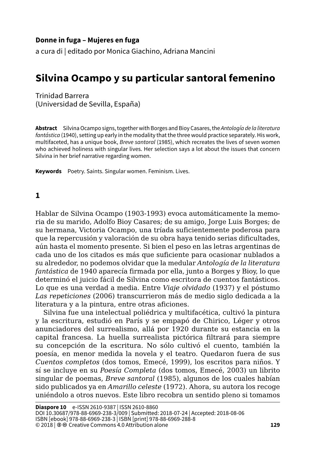 Silvina Ocampo Y Su Particular Santoral Femenino