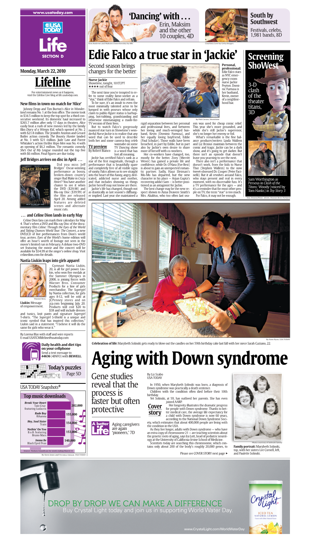 Aging with Down Syndrome Page 5D by Liz Szabo Gene Studies USA TODAY