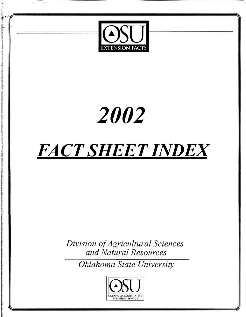 Fact Sheet Index