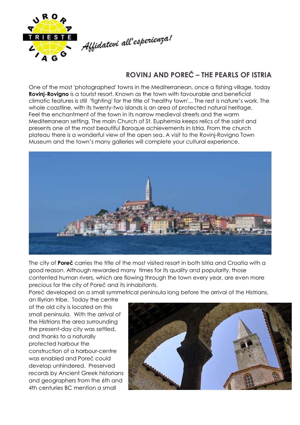 Rovinj and Poreč – the Pearls of Istria