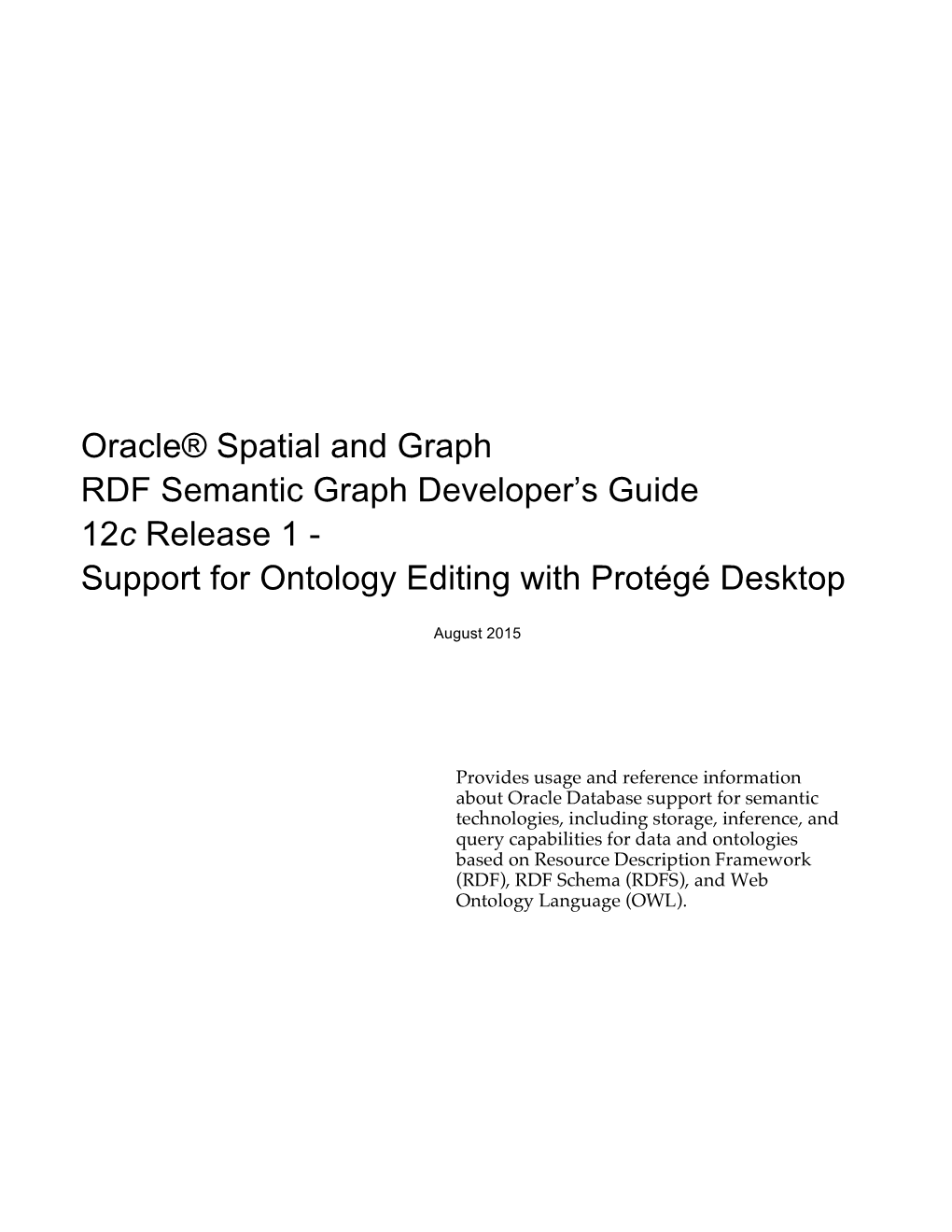 Oracle® Spatial and Graph RDF Semantic Graph Developer's Guide