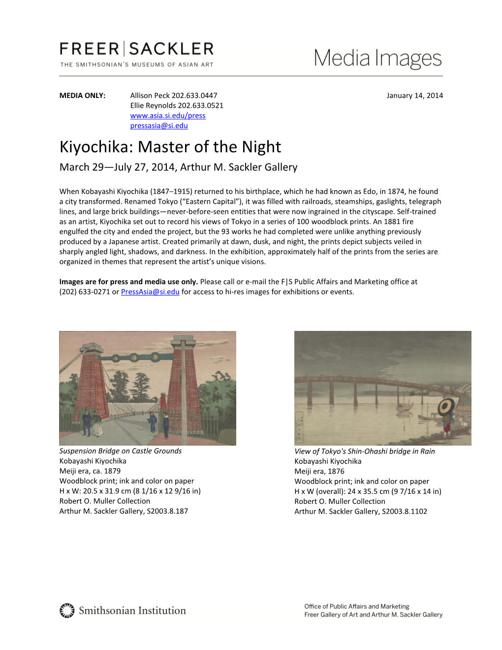 Kiyochika: Master of the Night March 29—July 27, 2014, Arthur M