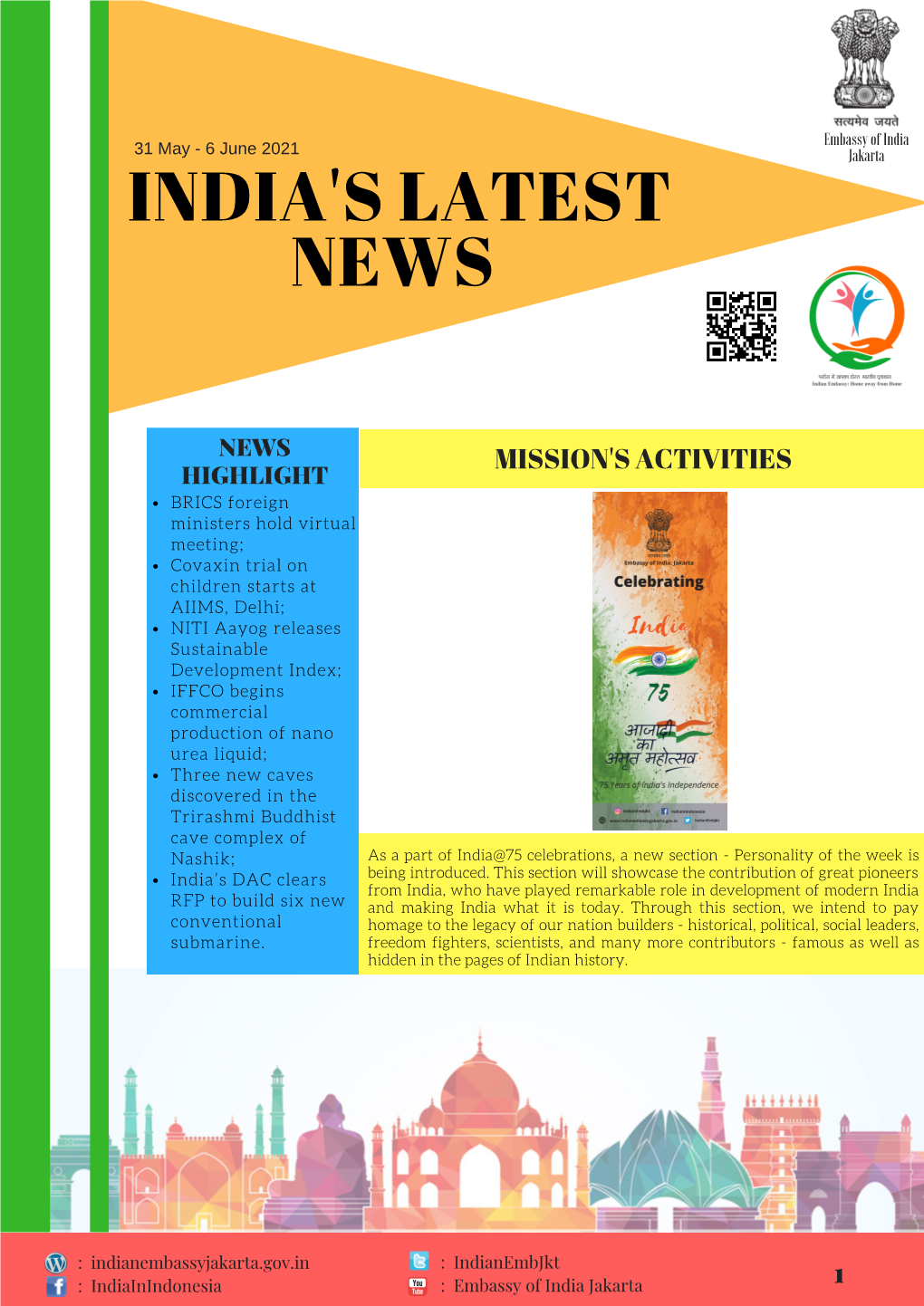 India Latest News (31-May 6-June 2021)