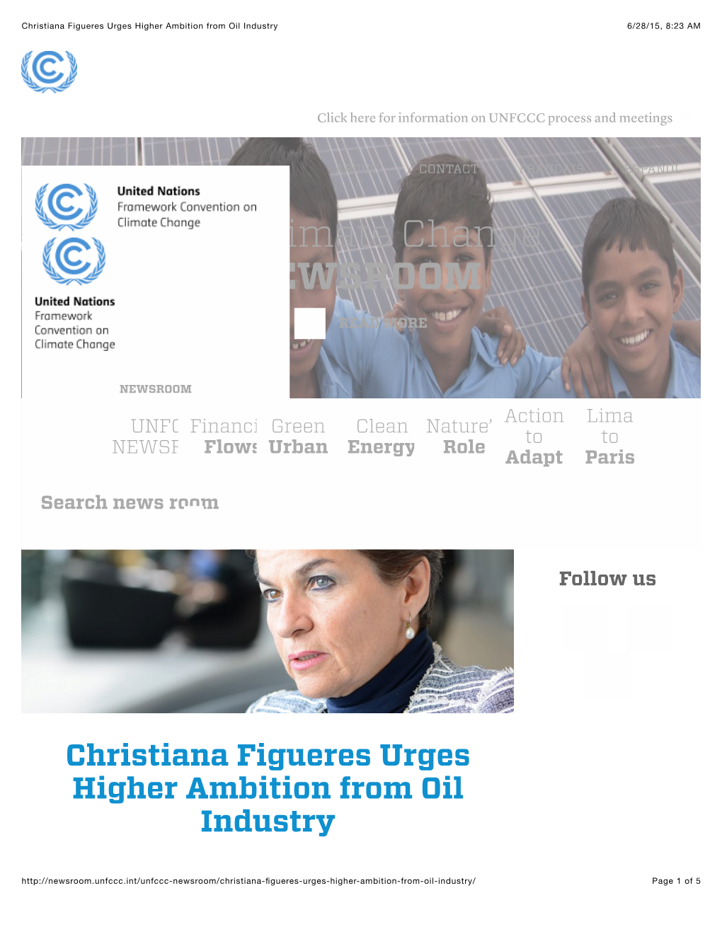 UN Climate Change NEWSROOM