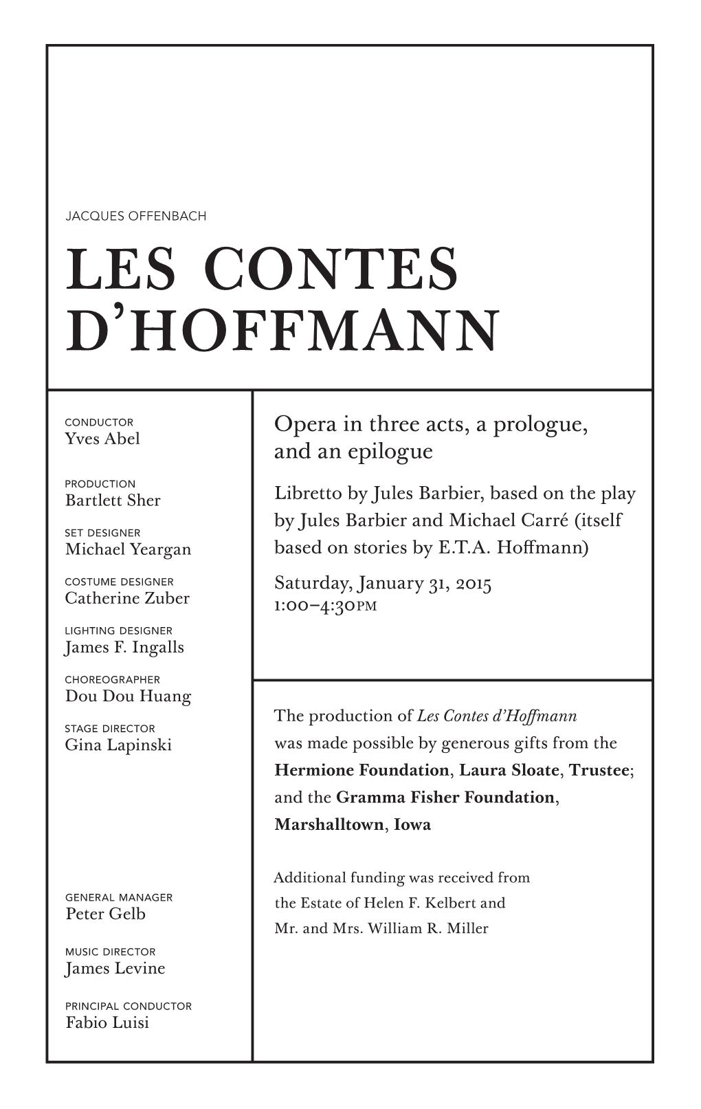 Les Contes D'hoffmann