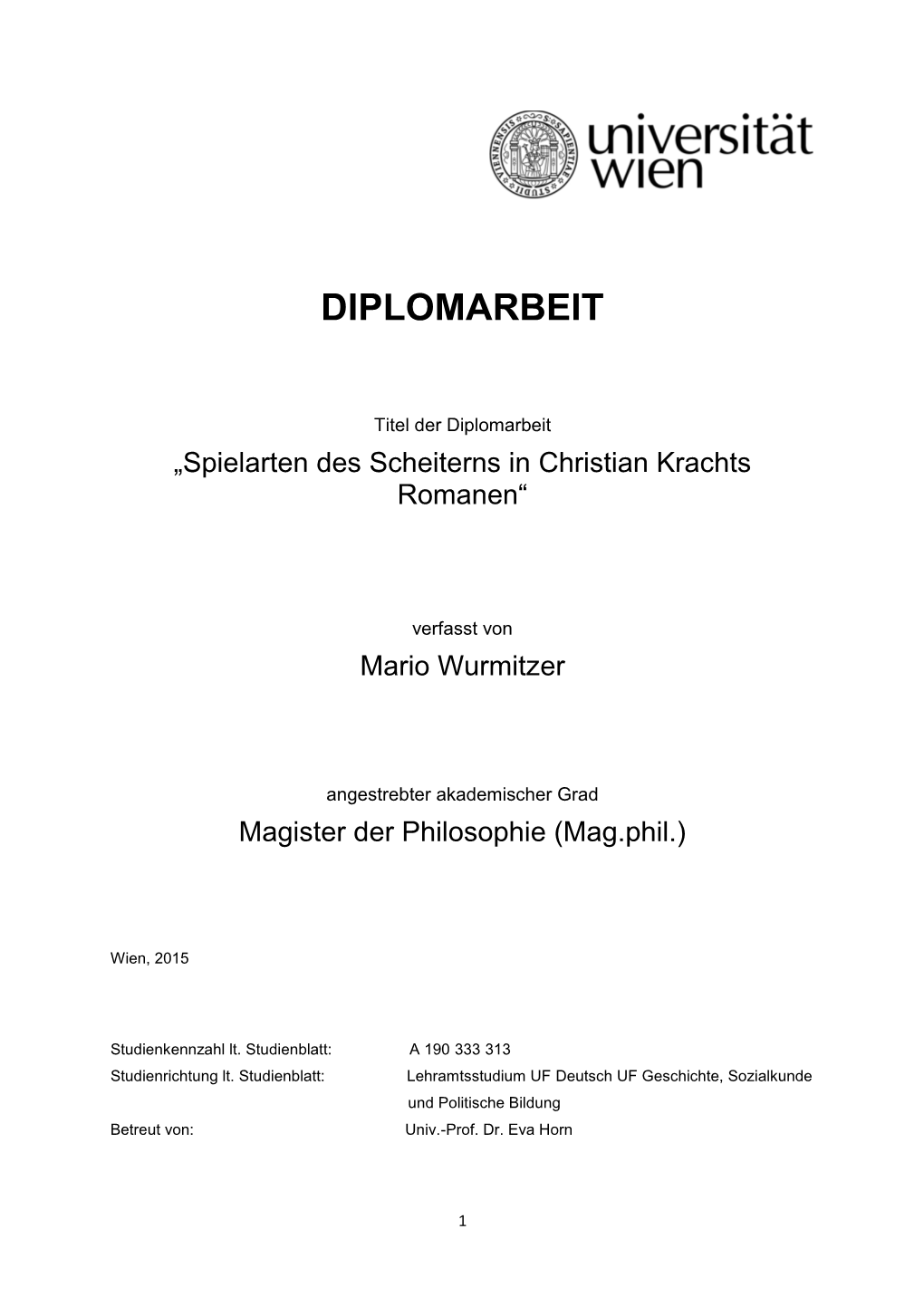 Diplomarbeit