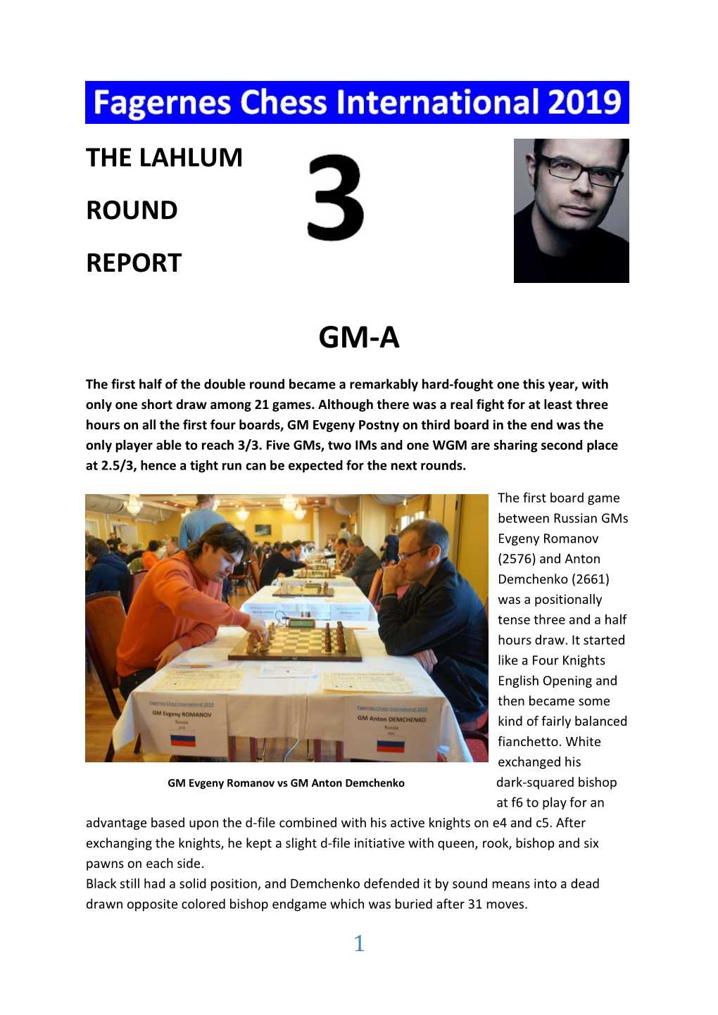 The Lahlum Round Report