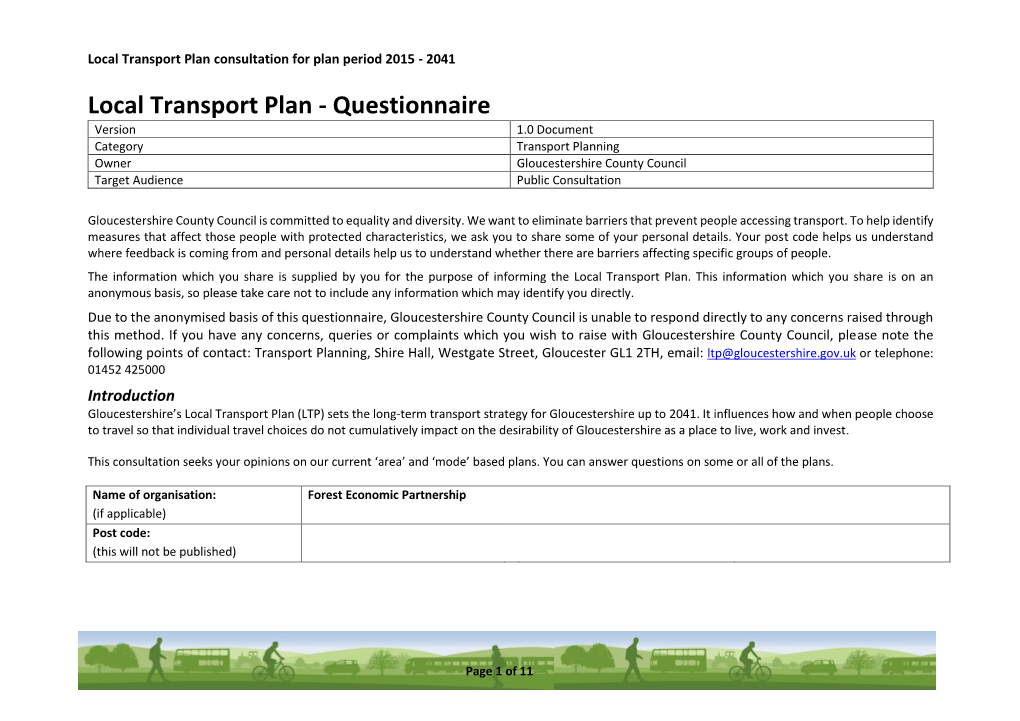 Local Transport Plan