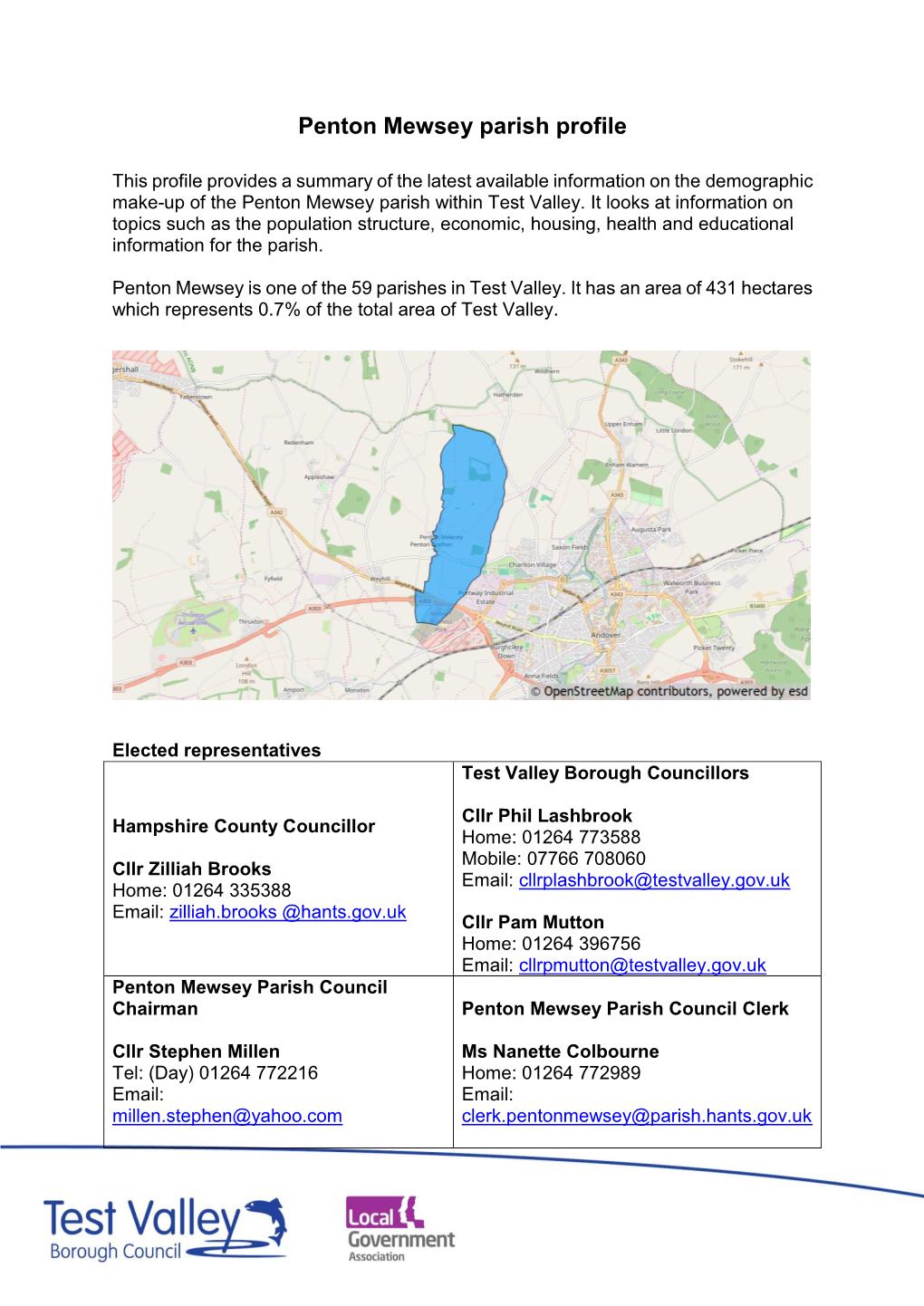 Penton Mewsey Parish Profile