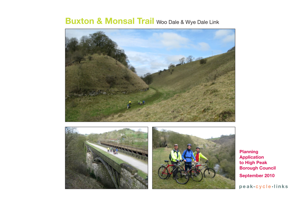 Buxton & Monsal Trail Woo Dale & Wye Dale Link