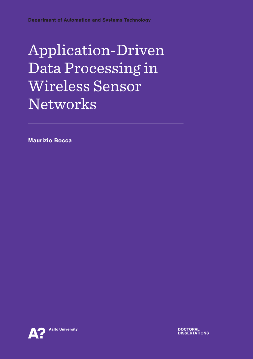 Appl Data Wire Netw Application-Driven Data Processing