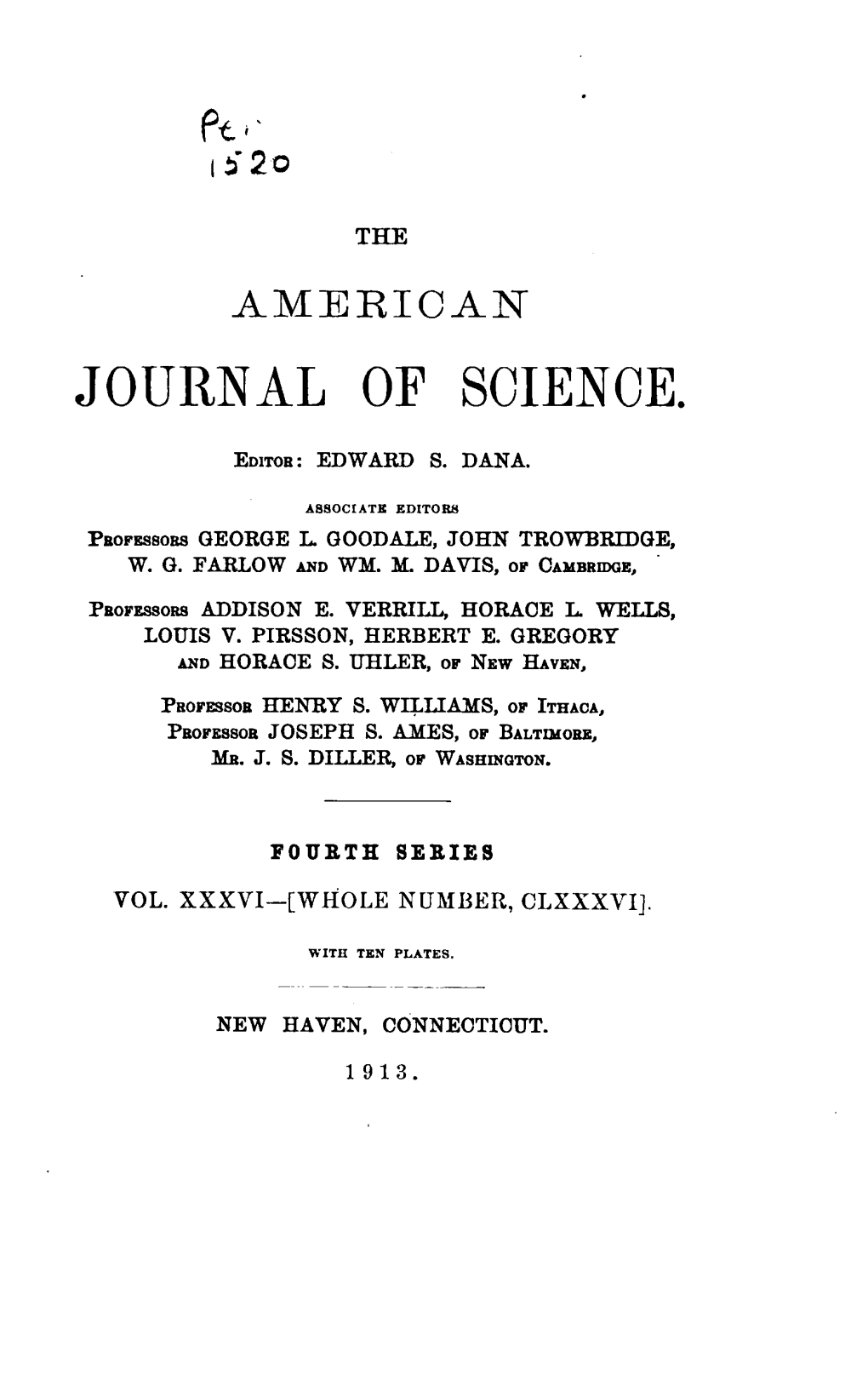 The American Journal of Science