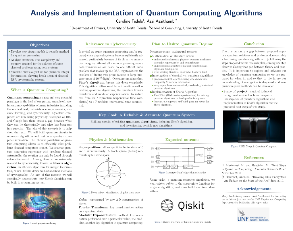 Analysis and Implementation of Quantum Computing Algorithms