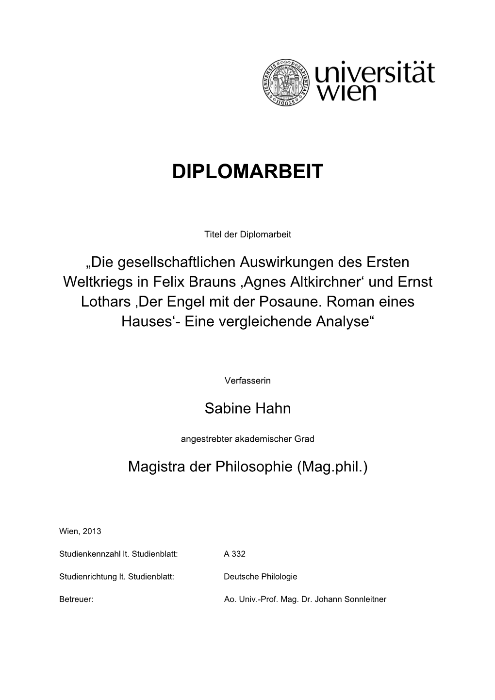 Diplomarbeit