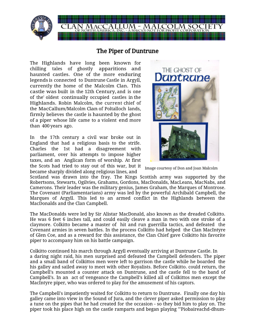 The Piper of Duntrune
