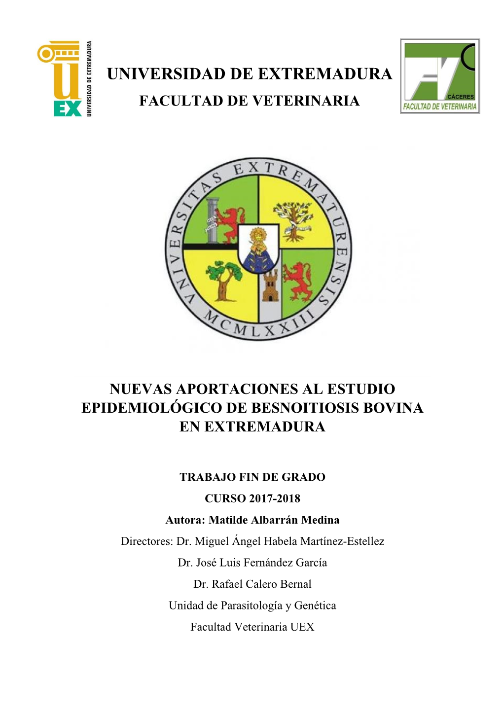 Nuevas Aportaciones Al Estudio Epidemiológico De Besnoitiosis Bovina En Extremadura