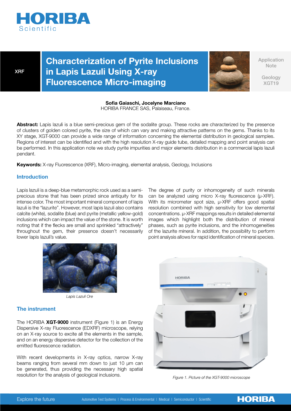 Characterization of Pyrite Inclusions in Lapis Lazuli Using X-Ray