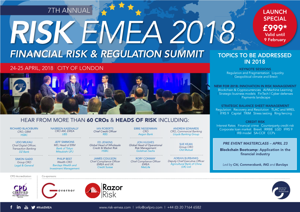 Financial Risk & Regulation Summit