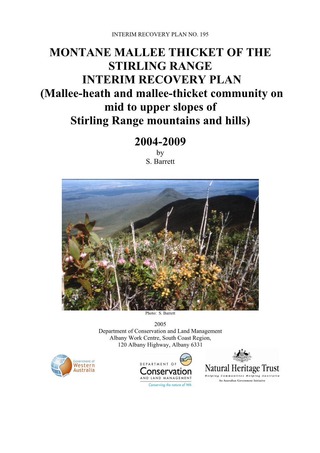 Montane Mallee Thicket Community of the Stirling Range536.83 KB