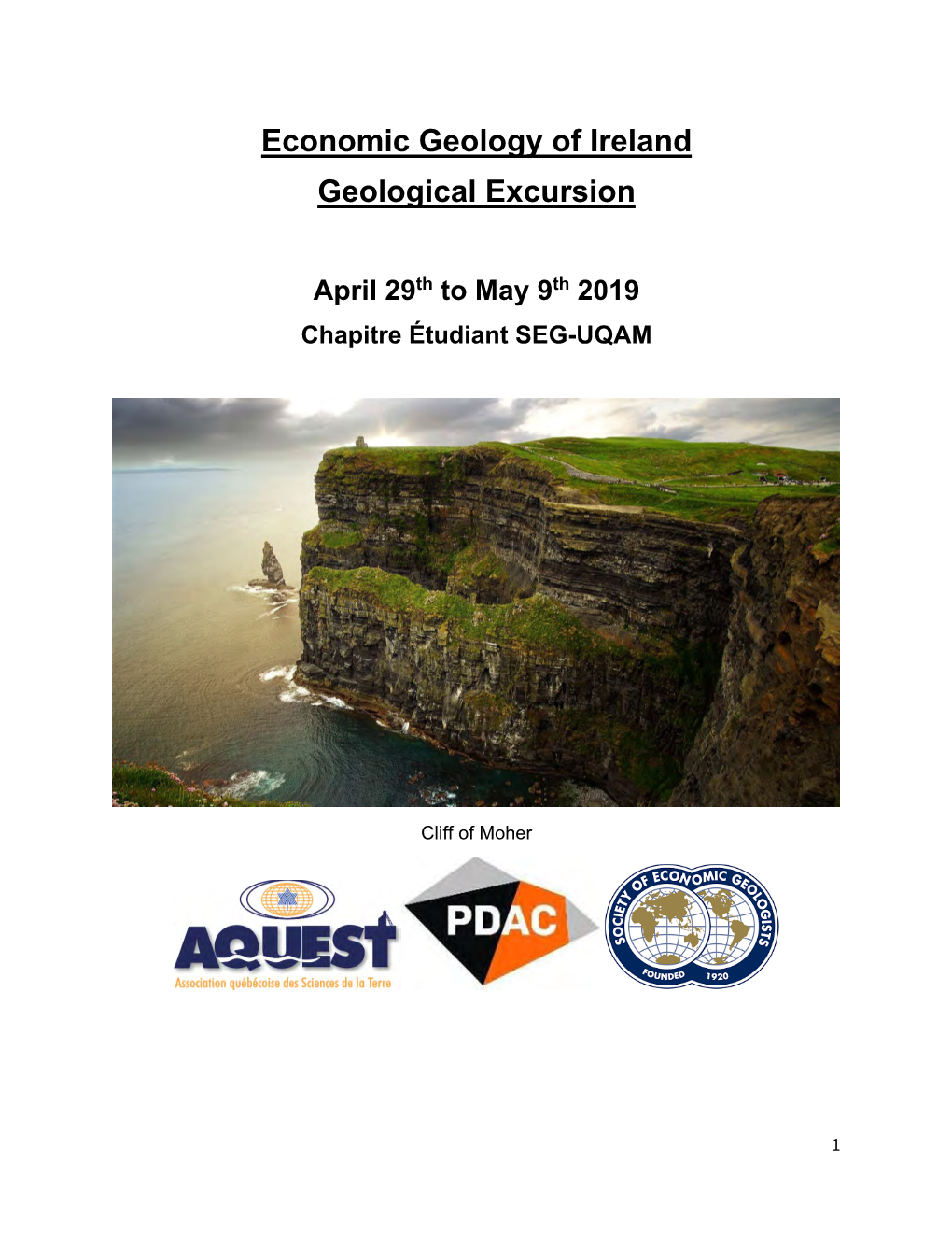 Economic Geology of Ireland Geological Excursion