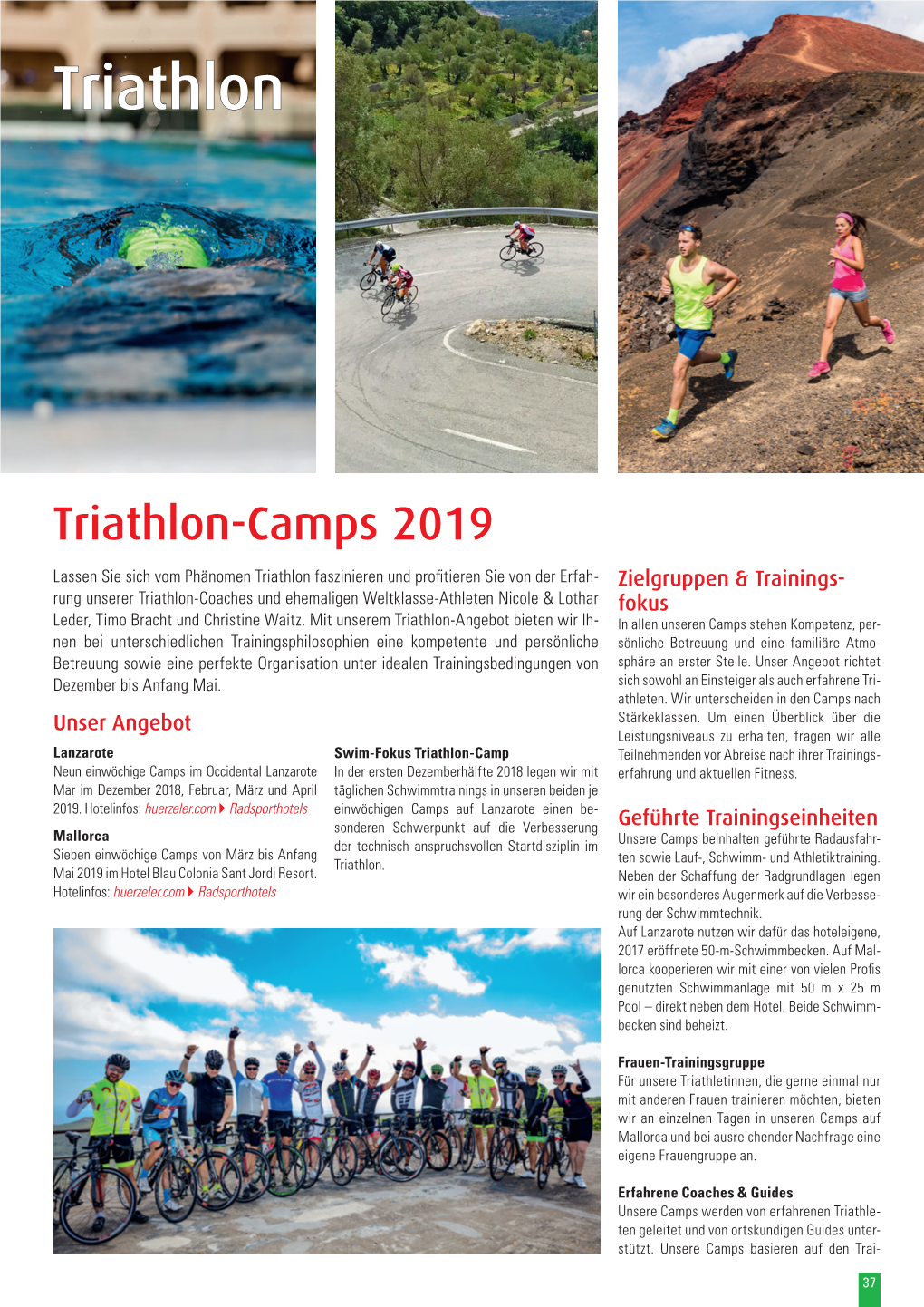 Triathlon-Camps 2019