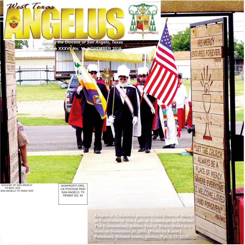 Knights of Columbus Process to the Doors of Mercy at the Shrine of Our Lady of Guadalupe in Midland