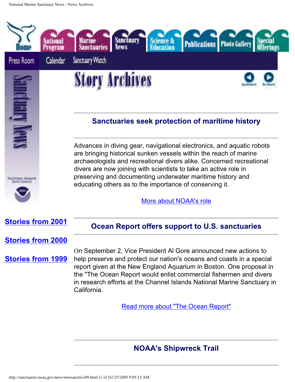 National Marine Sanctuary News - News Archives