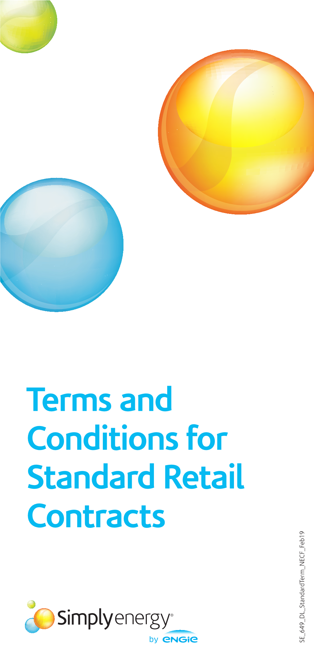 Terms and Conditions for Standard Retail Contracts