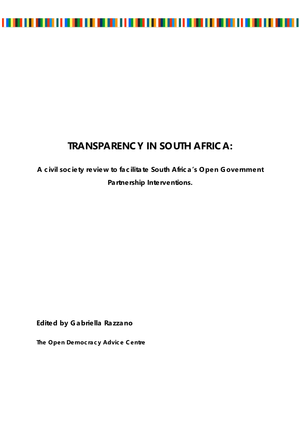 Transparency in South Africa