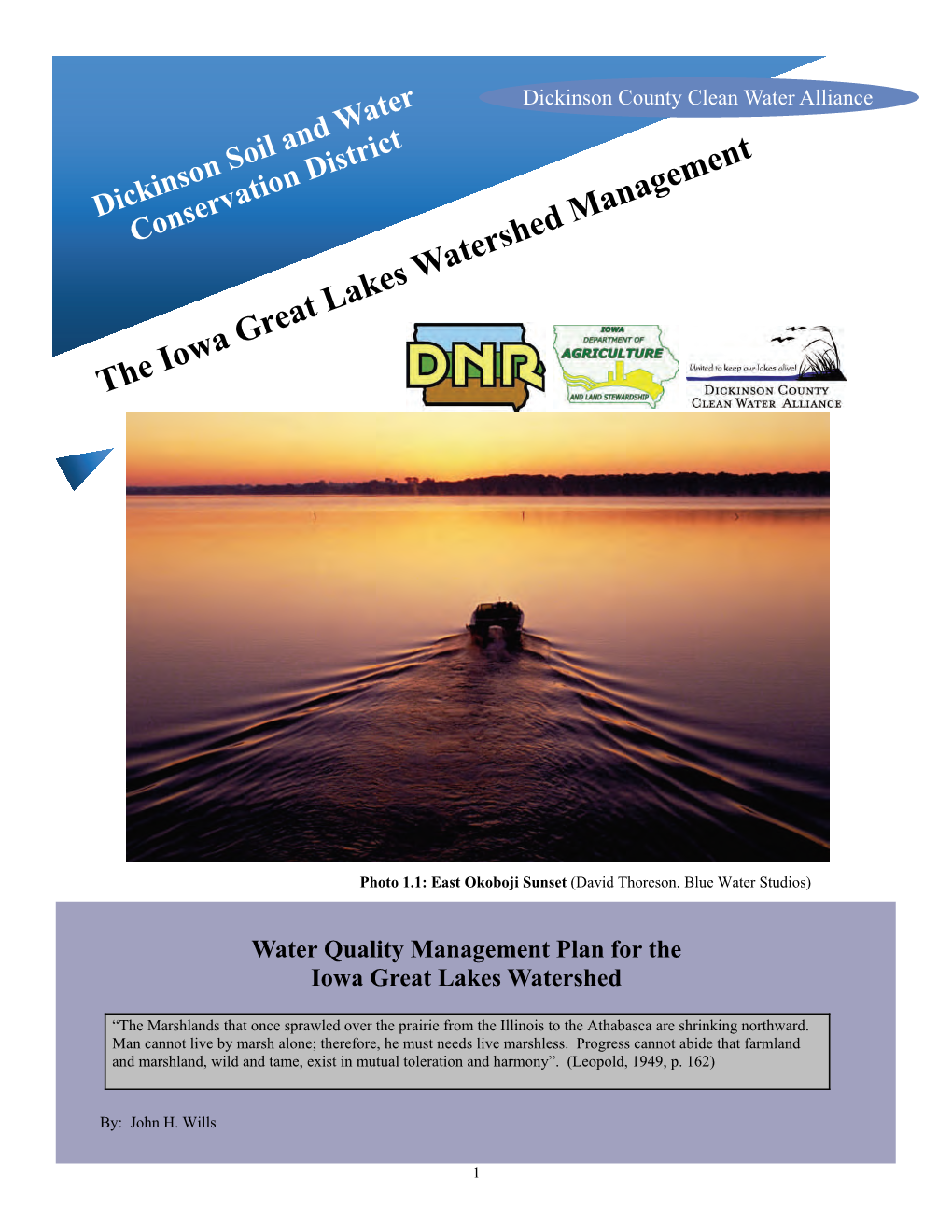 The Iowa Great Lakes Watershed Management