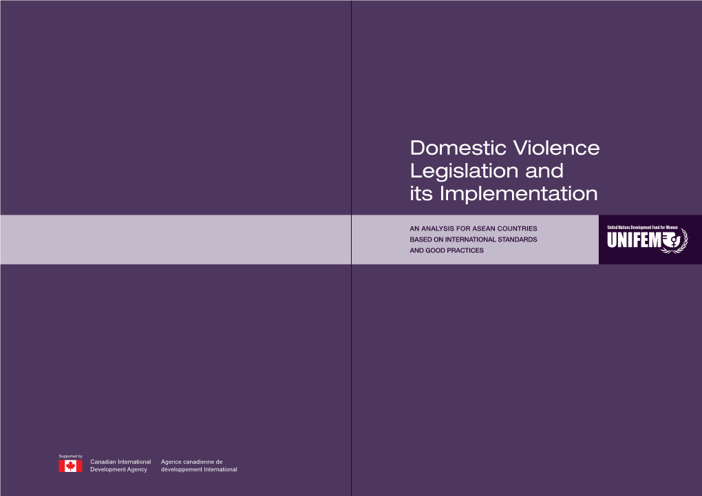 Domestic Violence Legislation and Its Implementation