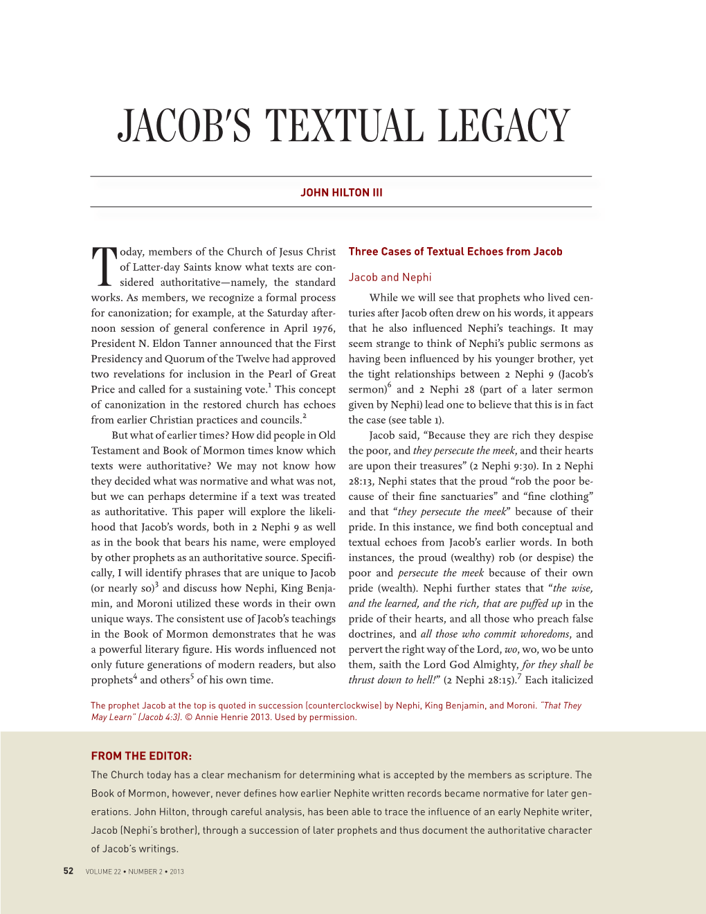 Jacob's Textual Legacy