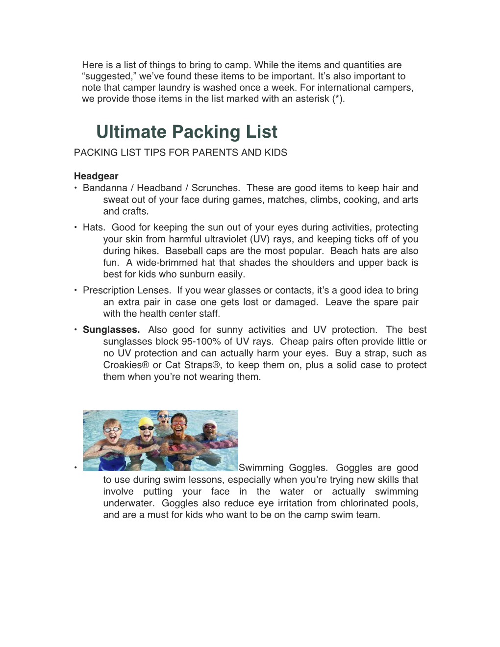 Ultimate Packing List PACKING LIST TIPS for PARENTS and KIDS