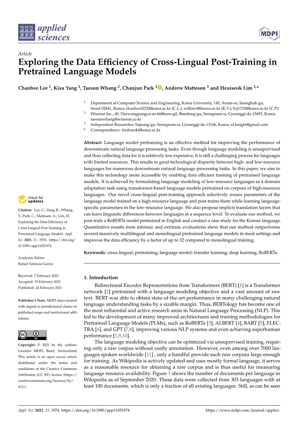 Exploring the Data Efficiency of Cross-Lingual Post-Training