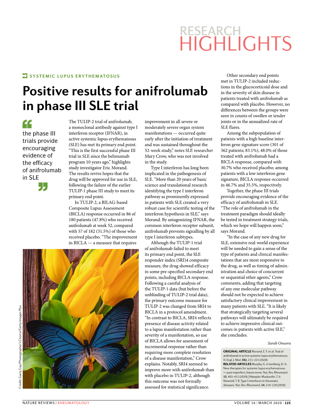 Positive Results for Anifrolumab in Phase III SLE Trial