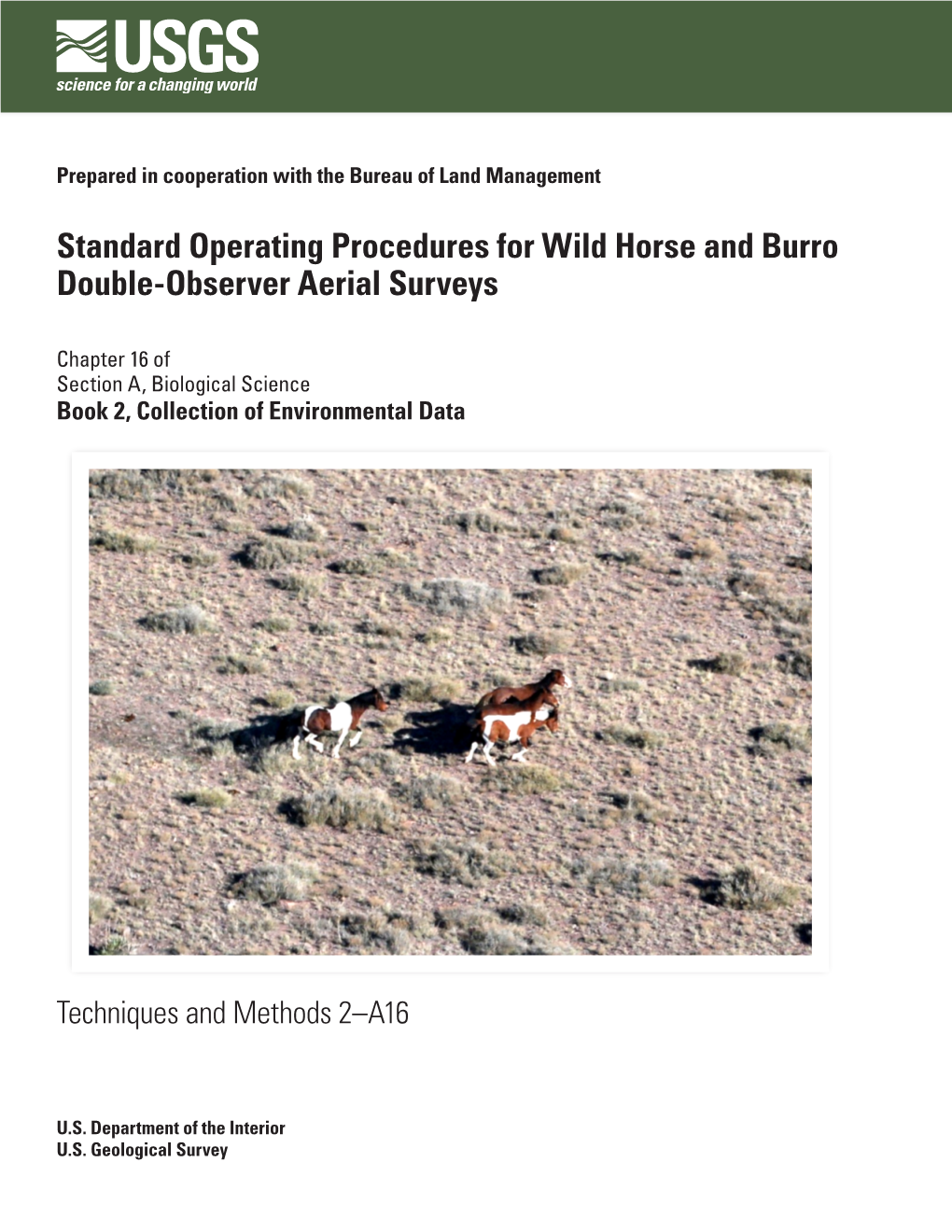 Standard Operating Procedures for Wild Horse and Burro Double-Observer Aerial Surveys