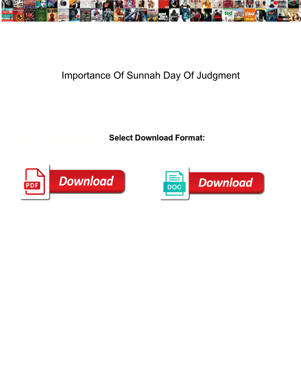 Importance of Sunnah Day of Judgment