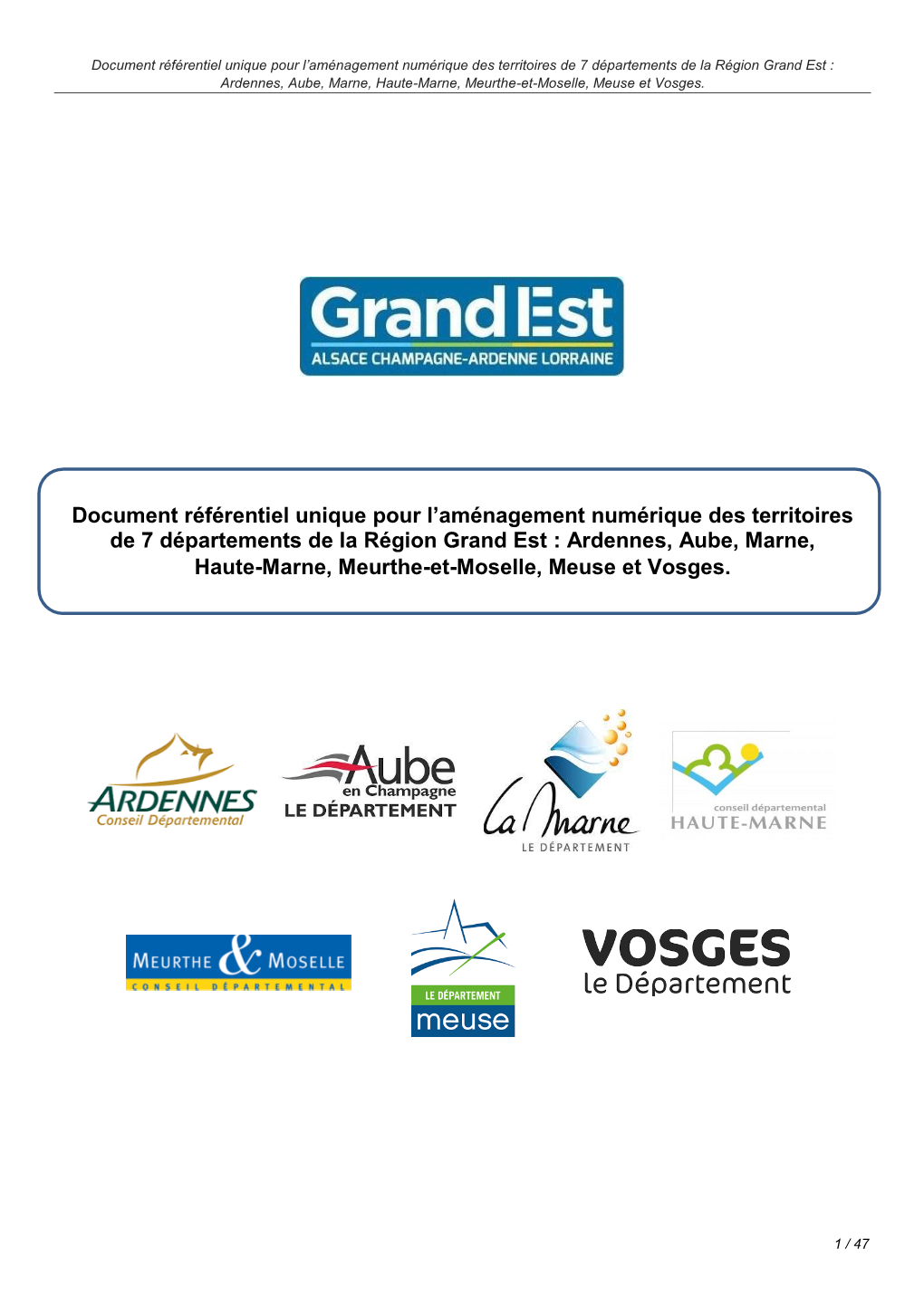 SDTAN Des 7 Départements De La Région Grand-Est