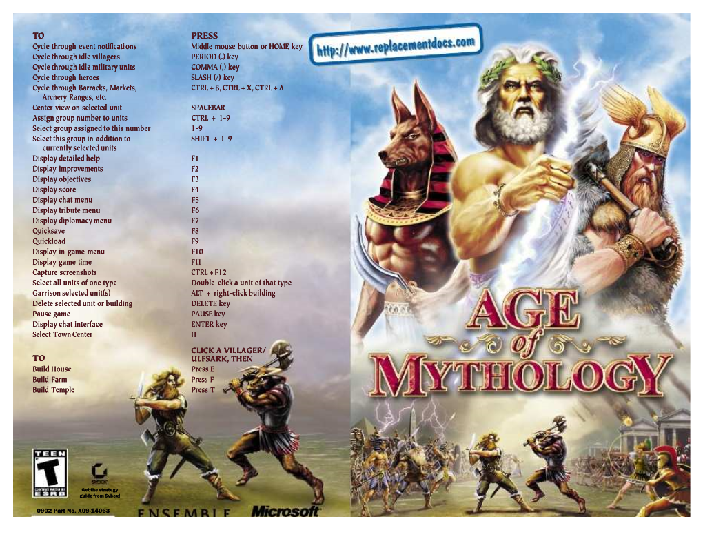 Age of Mythology Windows Manual (English)